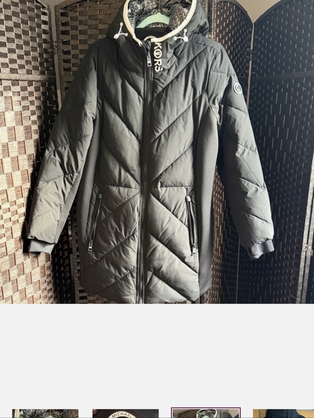 Michael Kors Black Hooded Jacket 1x
